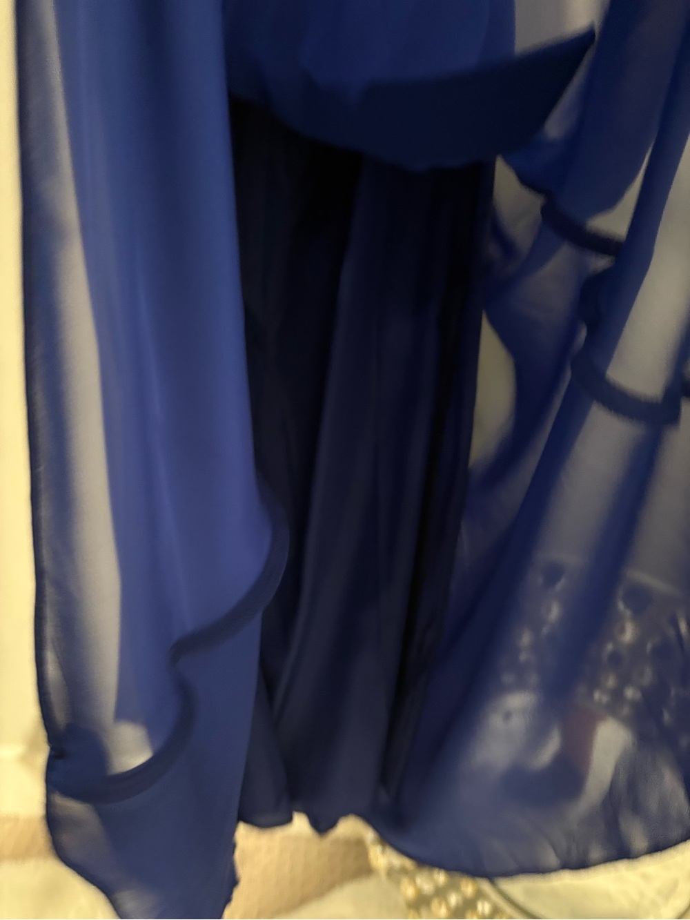 *NWOT* Chaps Royal Blue Chiffon Maxi Dress – Size 6 - Picture 5 of 10